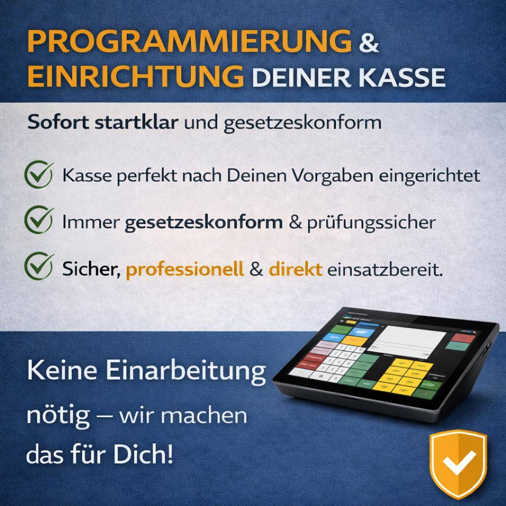 Programmierung und Einrichtung Deiner Kasse